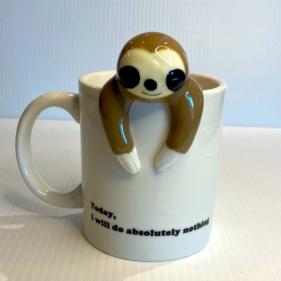 Decodyne Other - DecoDyne Hanging 3D Sloth Mug Cup TODAY I WILL DO ABSOLUTELY NOTHING Slow Lazy